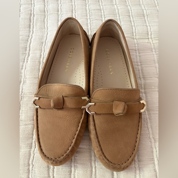 Cole Haan Shoes - Cole Haan Evelyn Bow Driver Flats Loafers Tan‎ Leather Women’s 5.5C